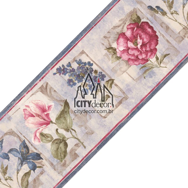 Faixa decorativa flores vintage Faixa decorativa flores vintage