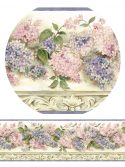 Faixa decorativa de parede floral hortênsia
