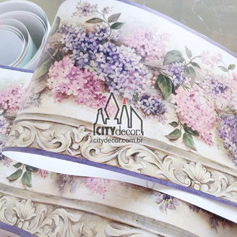 Faixa de parede hortênsia Faixa de parede hortênsia