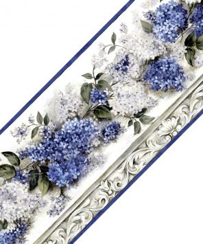 faixa adesiva floral azul