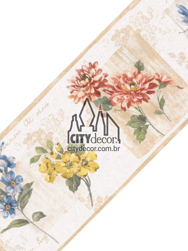 Faixa de parede flores celestiais