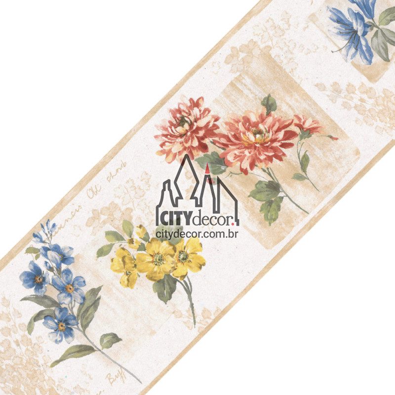 Faixa de parede flores celestiais Faixa de parede flores celestiais