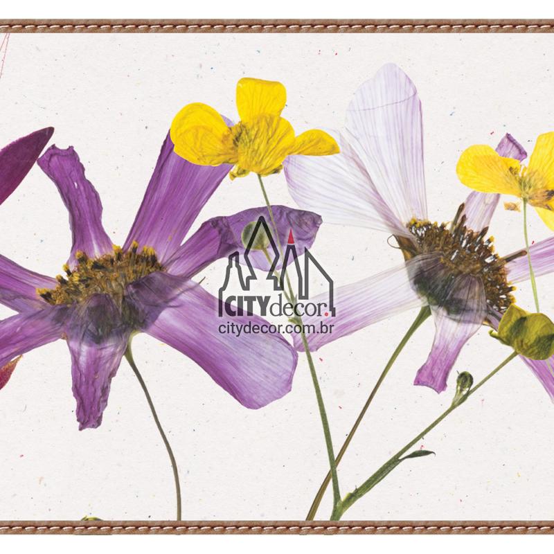 Faixa decorativa flores realistas Faixa decorativa flores realistas
