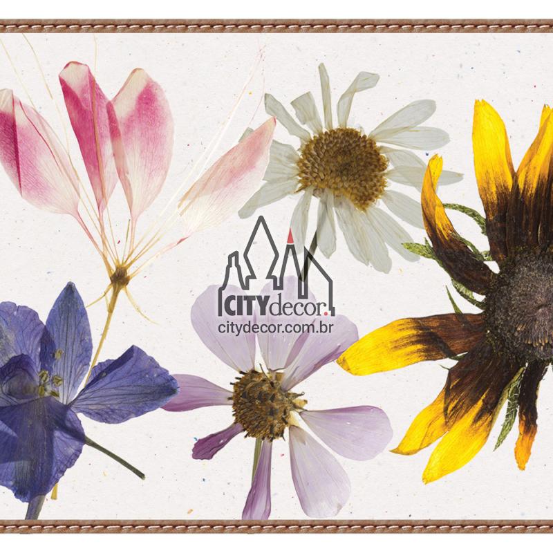 Faixa de parede flores realistas Faixa de parede flores realistas