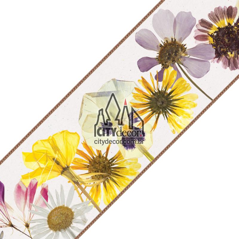 Faixa de parede flores desidratadas Faixa de parede flores desidratadas