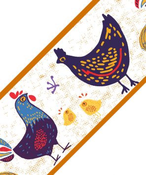 Faixa de parede para cozinha galinha