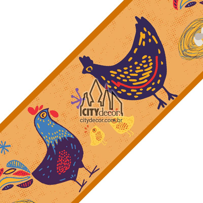 Faixa decorativa para cozinha galinha com pintinhos Faixa decorativa para cozinha galinha com pintinhos