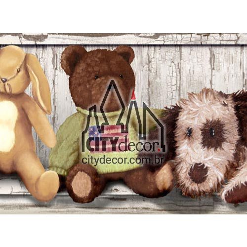 Faixa de parede infantil Bichinhos de pelúcia Faixa de parede infantil Bichinhos de pelúcia