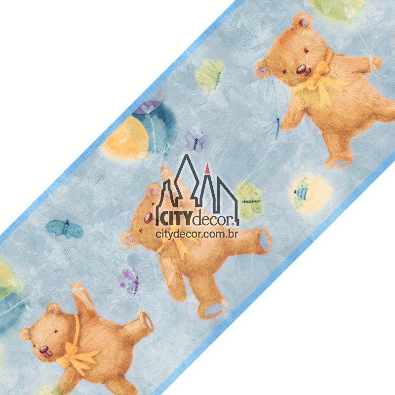 Faixa decorativa ursinhos com balões Faixa decorativa ursinhos com balões