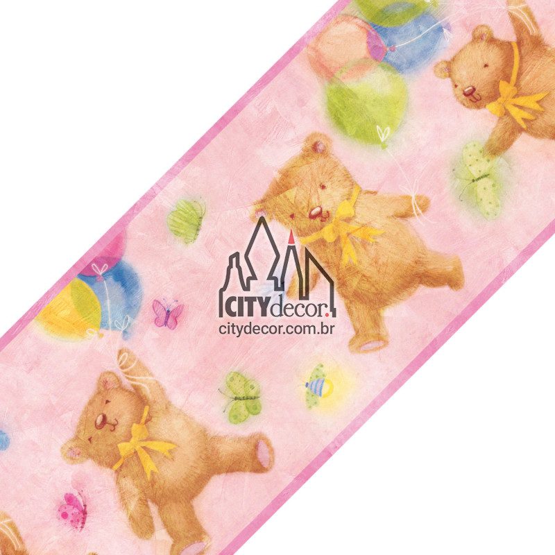 Faixa de parede ursinhos com balões Faixa de parede ursinhos com balões