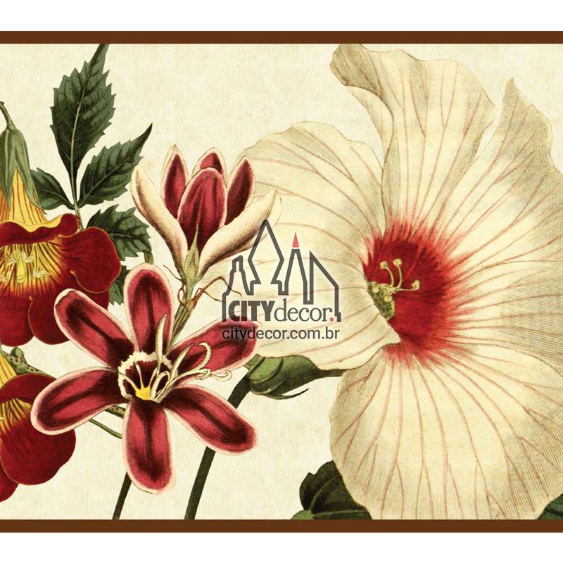 Faixa de parede flores antigas Faixa de parede flores antigas