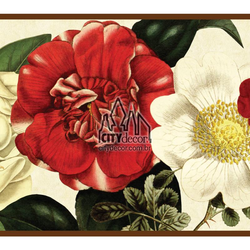 Faixa decorativa flores vintage Faixa decorativa flores vintage