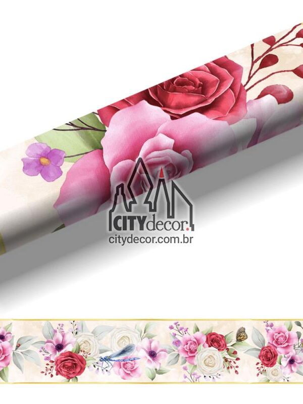 Faixa decorativa jardim das rosas