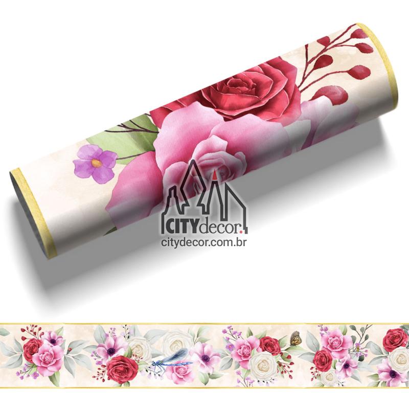 Faixa decorativa jardim das rosas Faixa decorativa jardim das rosas