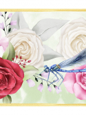 Faixa adesiva floral rosas