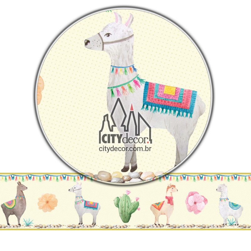 Faixa adesiva lhamas Faixa adesiva lhamas