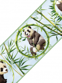 Faixa de parede pandas com bambu