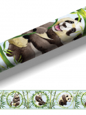 Faixa decorativa pandas com bambu
