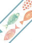 Faixa de parede peixes desenhados
