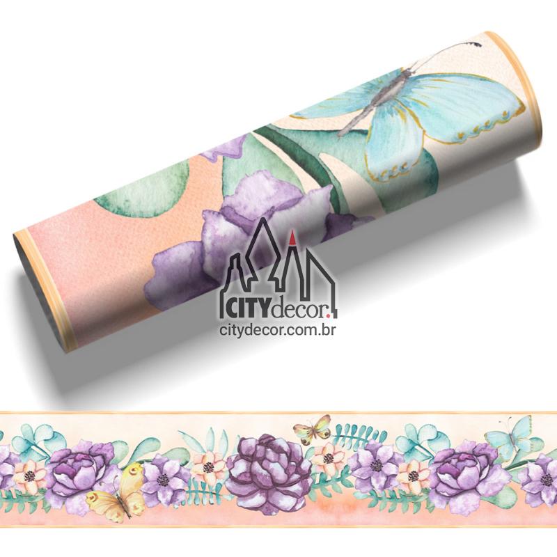 Faixa de parede floral peônias Faixa de parede floral peônias