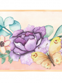 Faixa decorativa peônias e borboletas