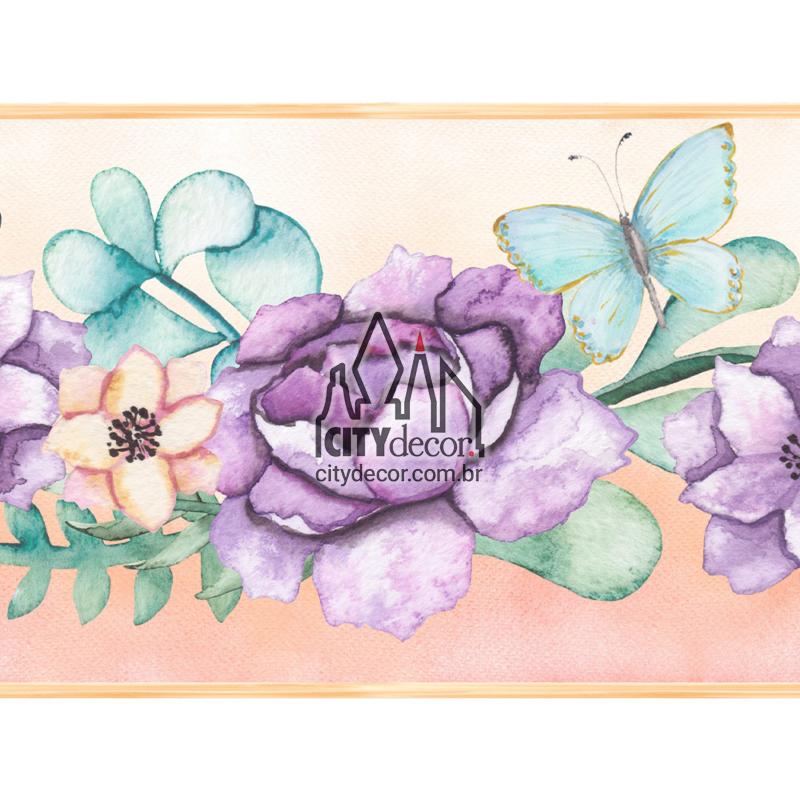 Faixa adesiva floral peônias Faixa adesiva floral peônias