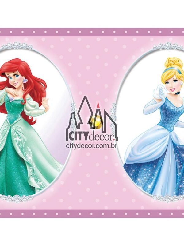 Faixa adesiva princesas disney com pedras preciosas