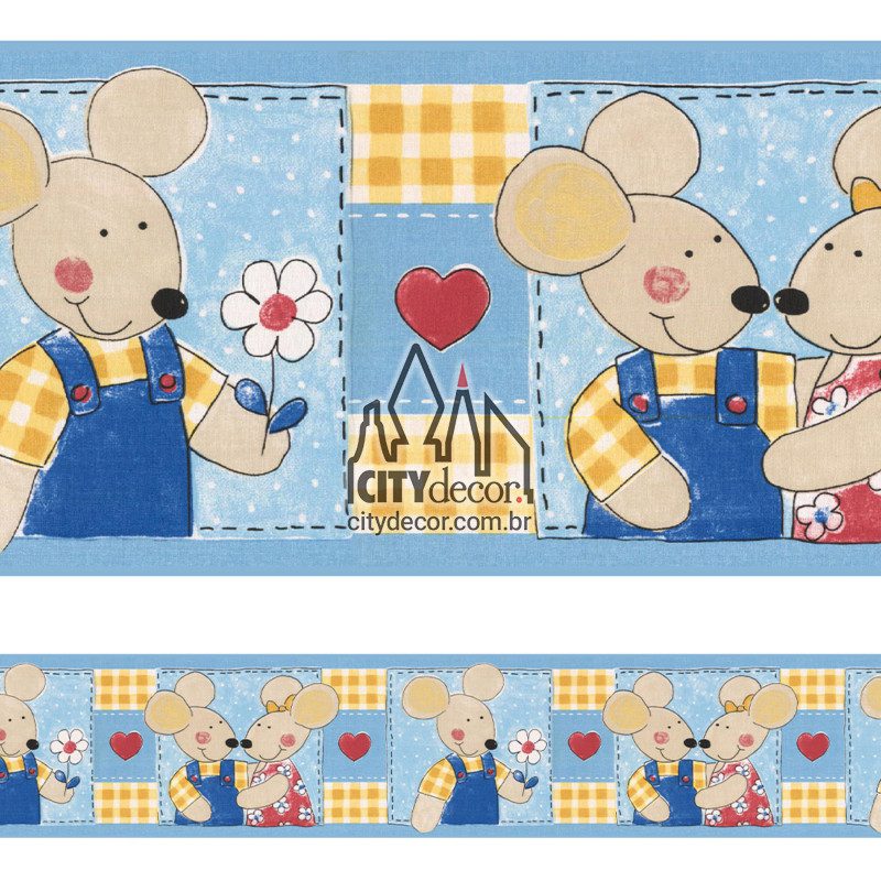 Faixa de parede ratinho romântico Faixa de parede ratinho romântico