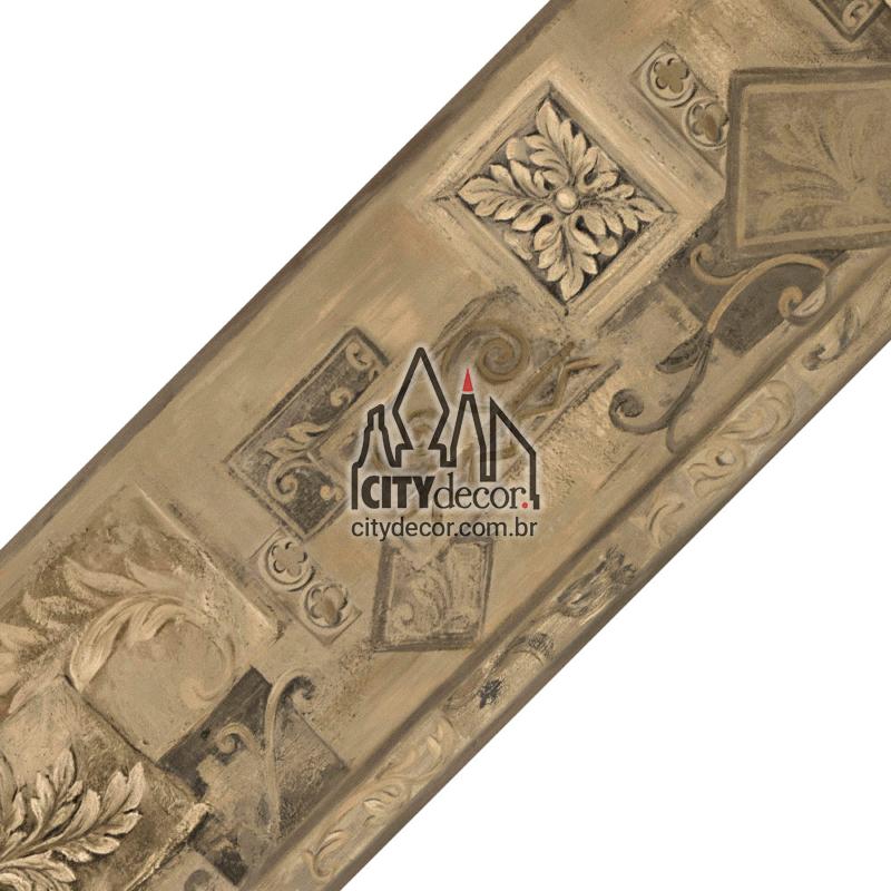 Faixa de parede relevo floral rústico Faixa de parede relevo floral rústico
