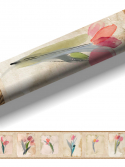 Faixa decorativa tulipas em aquarela