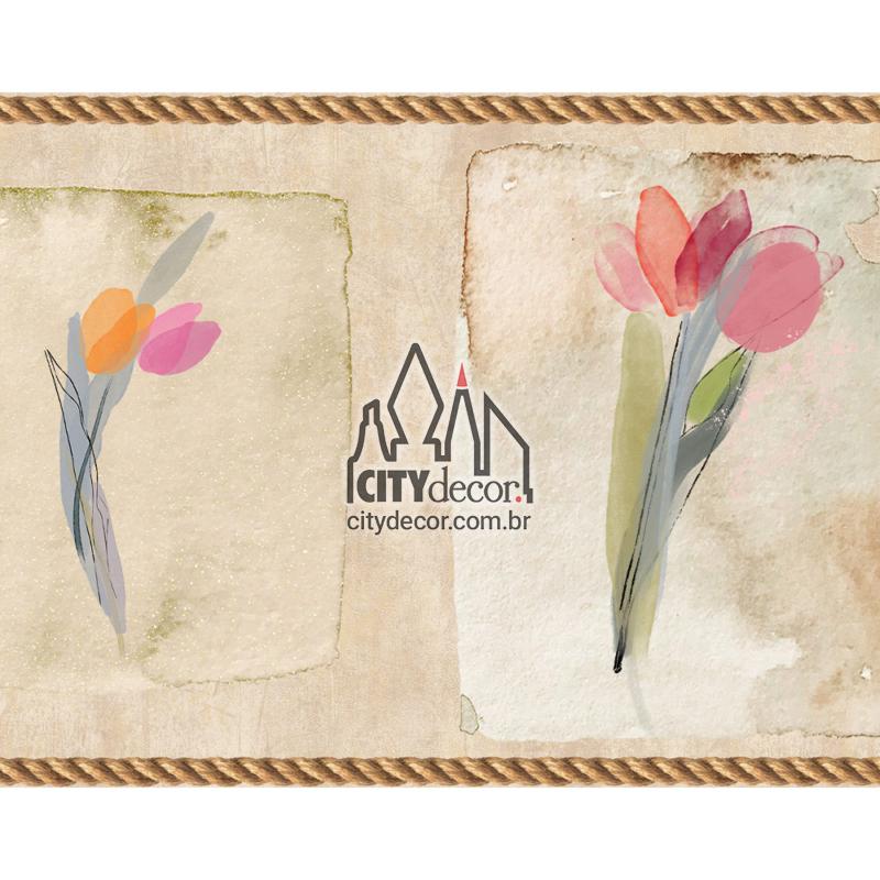 Faixa decorativa tulipas Faixa decorativa tulipas