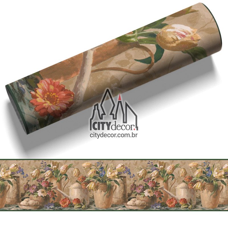 Faixa de parede vasos com flores Faixa de parede vasos com flores