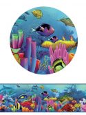 Faixa de parede para banheiro peixes fundo do mar