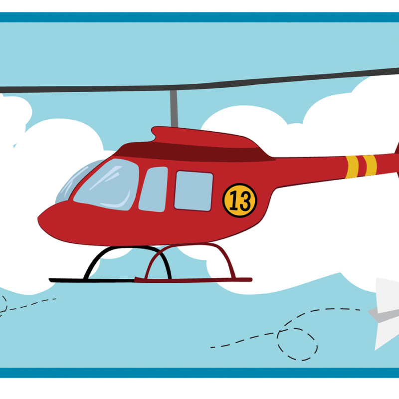 Faixa de parede aviões e helicóptero Faixa de parede aviões e helicóptero