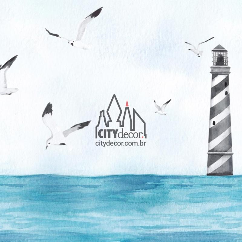 Faixa de parede gaivotas na praia Faixa de parede gaivotas na praia