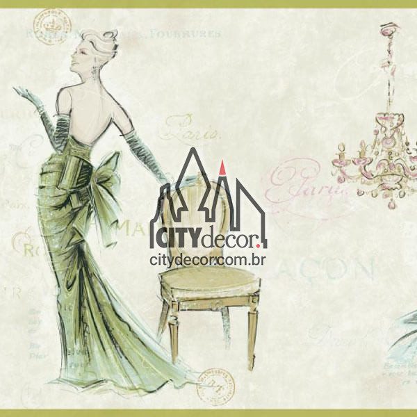 Faixa de parede Alta Costura Faixa de parede Alta Costura