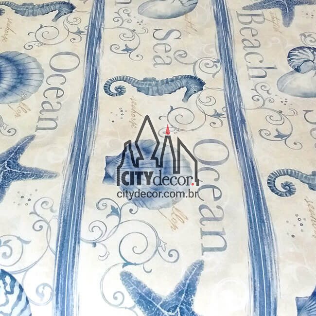 Faixa decorativa cavalos marinhos e conchas Faixa decorativa cavalos marinhos e conchas