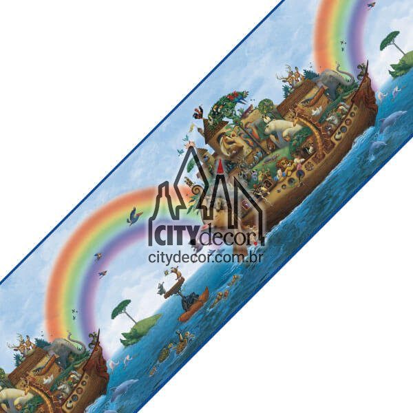 Faixa decorativa infantil Arca de Noé Faixa decorativa infantil Arca de Noé