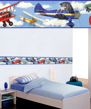 Faixa decorativa infantil Aviões clássicos