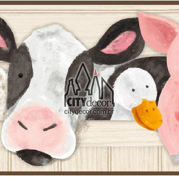 Faixa de parede infantil bichinhos da fazenda Faixa de parede infantil bichinhos da fazenda