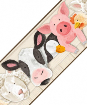 Faixa decorativa de parede bichinhos da fazenda