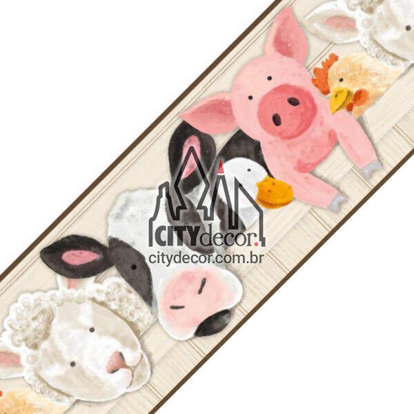 Faixa decorativa de parede bichinhos da fazenda Faixa decorativa de parede bichinhos da fazenda