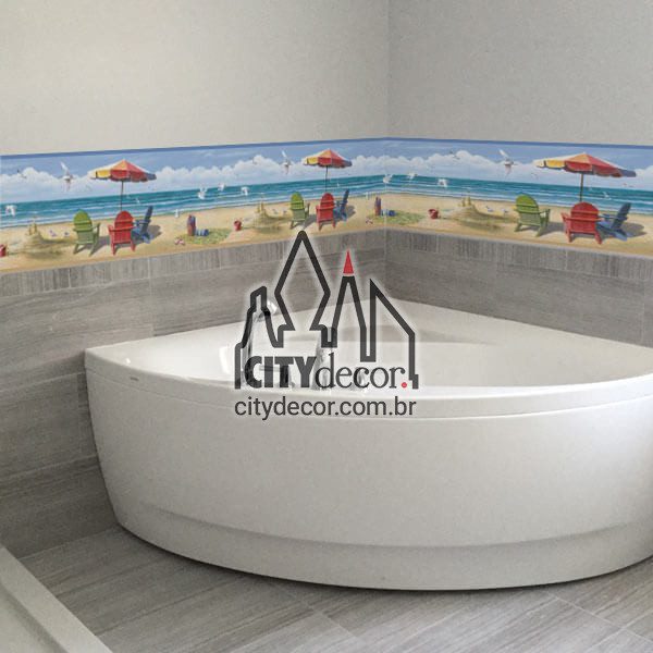 Faixa de parede Vida na Praia Faixa de parede Vida na Praia