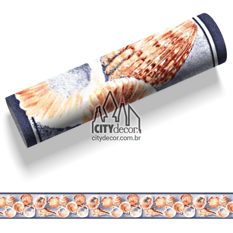Faixa decorativa conchas do mar Faixa decorativa conchas do mar