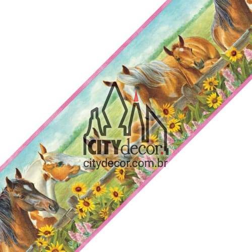 Faixa decorativa Cavalos ao amanhecer Faixa decorativa Cavalos ao amanhecer