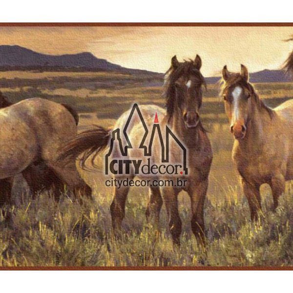 Faixa decorativa Cavalos ao Entardecer Faixa decorativa Cavalos ao Entardecer