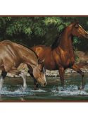 Faixa decorativa Cavalos no rio
