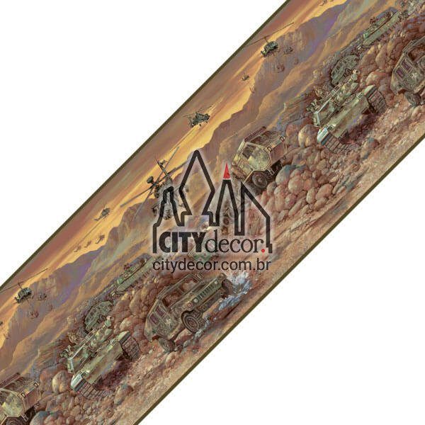 Faixa decorativa cenário militar Faixa decorativa cenário militar