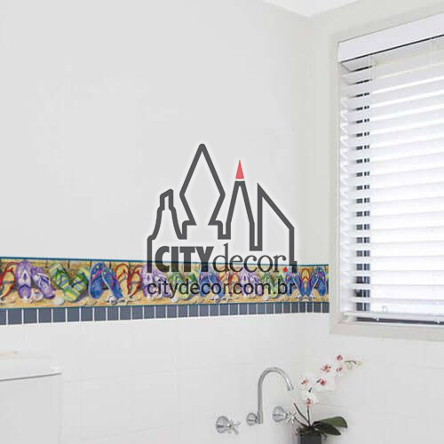 Faixa de parede Chinelos de praia Faixa de parede Chinelos de praia