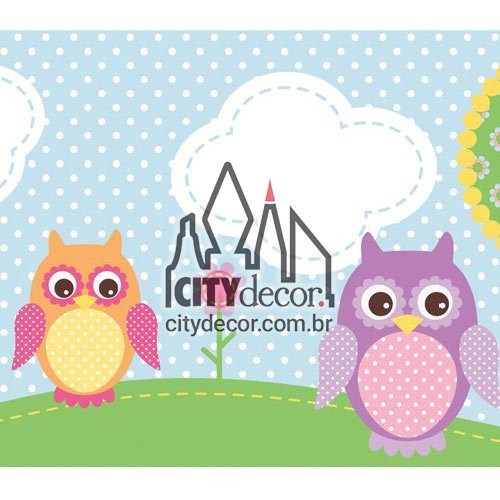 Faixa de parede corujinhas Faixa de parede corujinhas